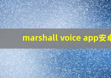 marshall voice app安卓